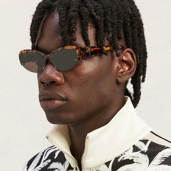 New, PALM ANGELS Palmdale Sunglasses PERI054 6064 Authentic - Picture 3 of 12